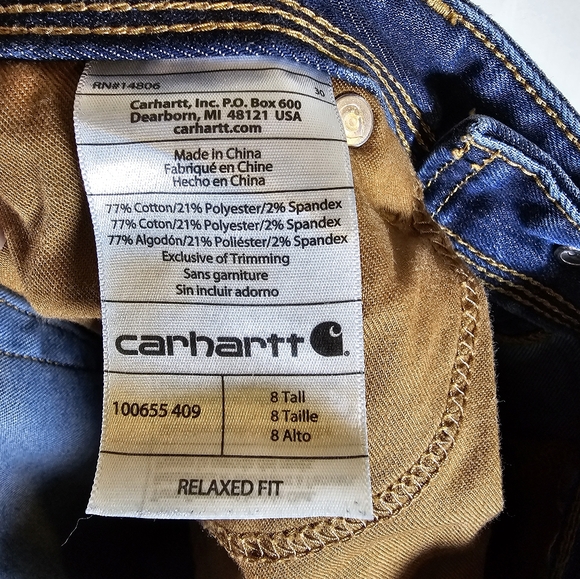 Carhartt 8 Tall Relaxed Fit Jeans - Picture 3 of 8